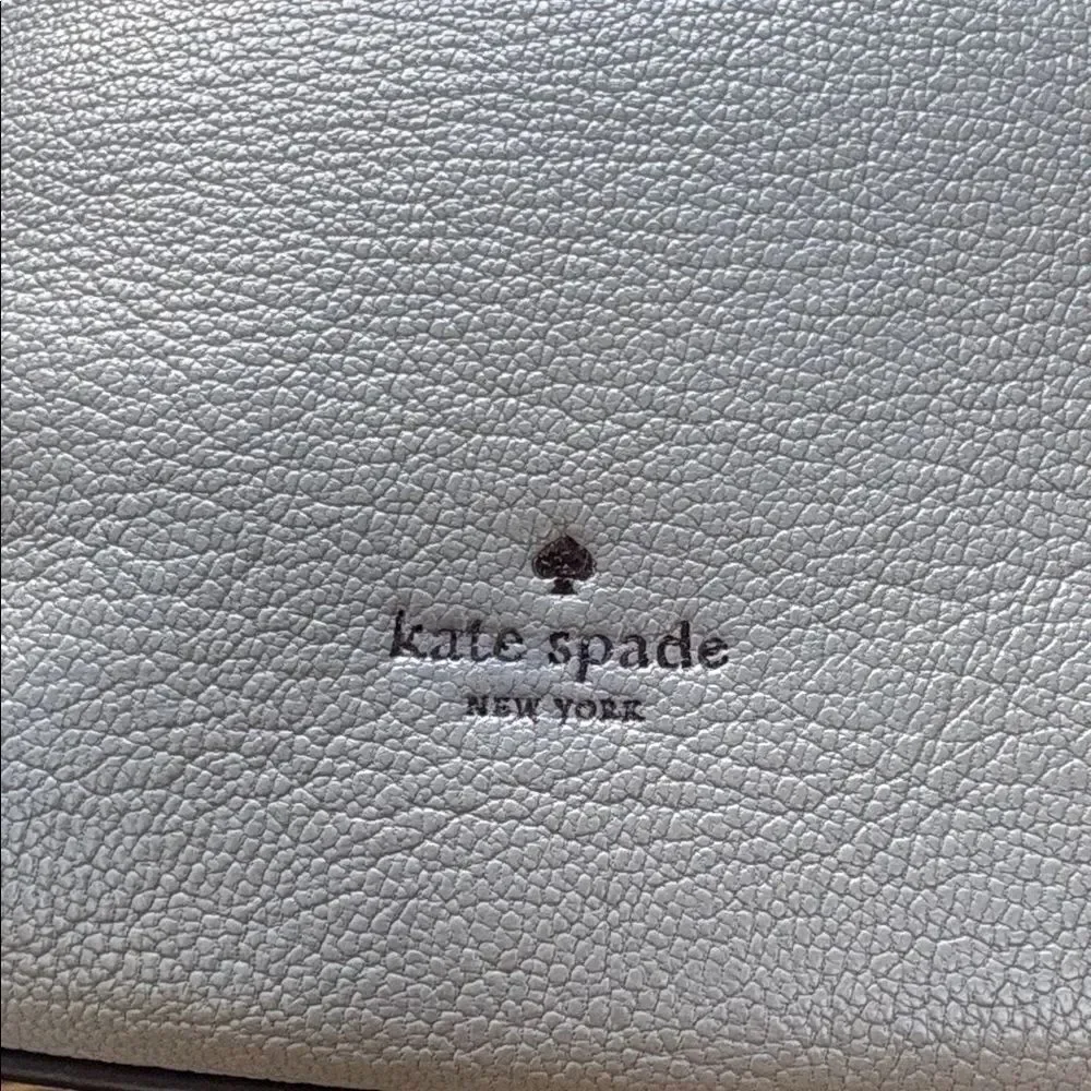 Kate Spade Bohemian Style Pebbled Gray Leather Shoulder Bag and Cross Body